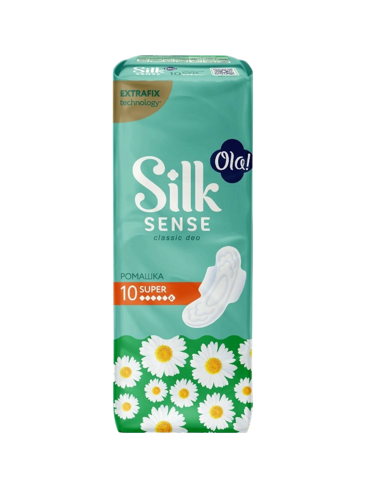 ПРОКЛАДКИ OLA! SILK SENSE CLASSIC WINGS SUPER СОЛНЕЧНАЯ РОМАШКА 10/9ШТ - фото 1